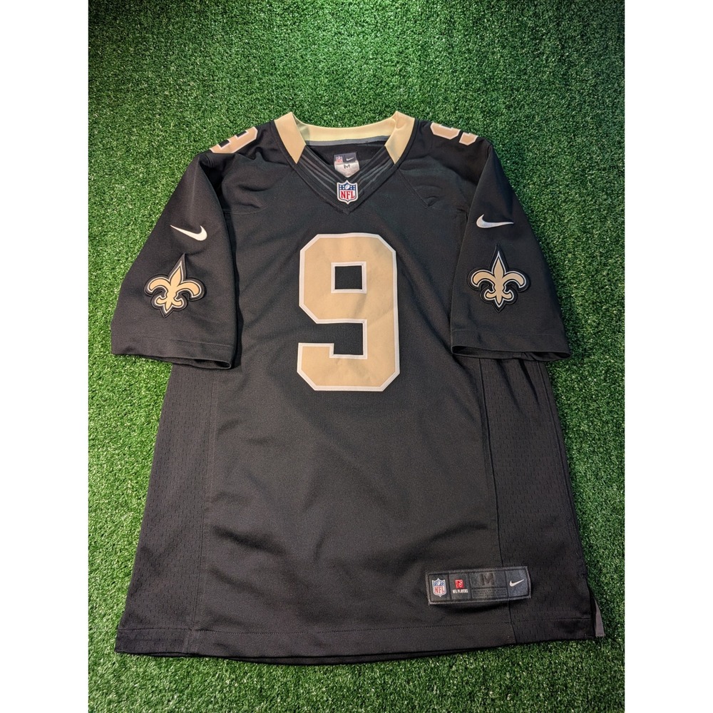 Nike New Orleans Saints Drew Brees 9 Jersey Mens Medium Black NFL Football